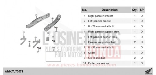 KIT,PANNIER SUPPORT STAY ADV750S de 2025